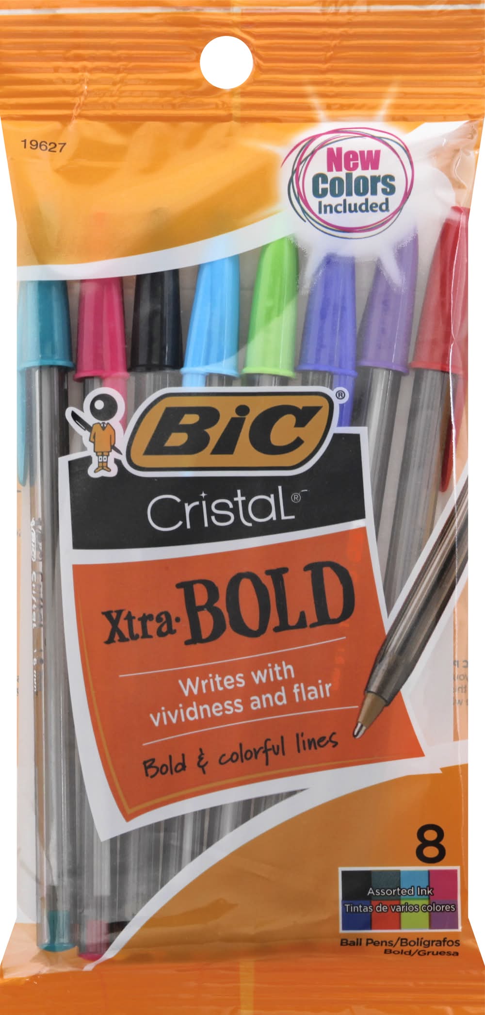BiC Cristal Xtra Bold Ball Pens, Assorted (3.2 oz, 8 ct)