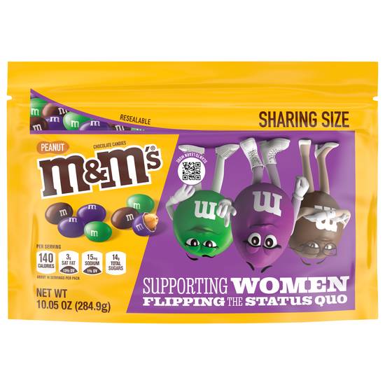 M&M's Limited Edition Peanut Chocolate Candy Featuring Purple Candy, Sharing Size, 10.05 oz Bag