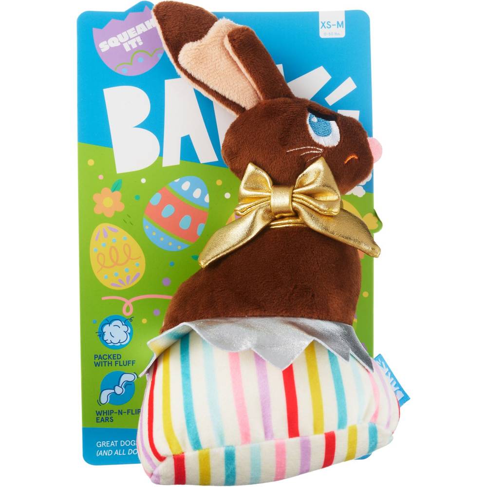 Bark Lil Bunny Chew Squeaker Dog Toy, Xs - M