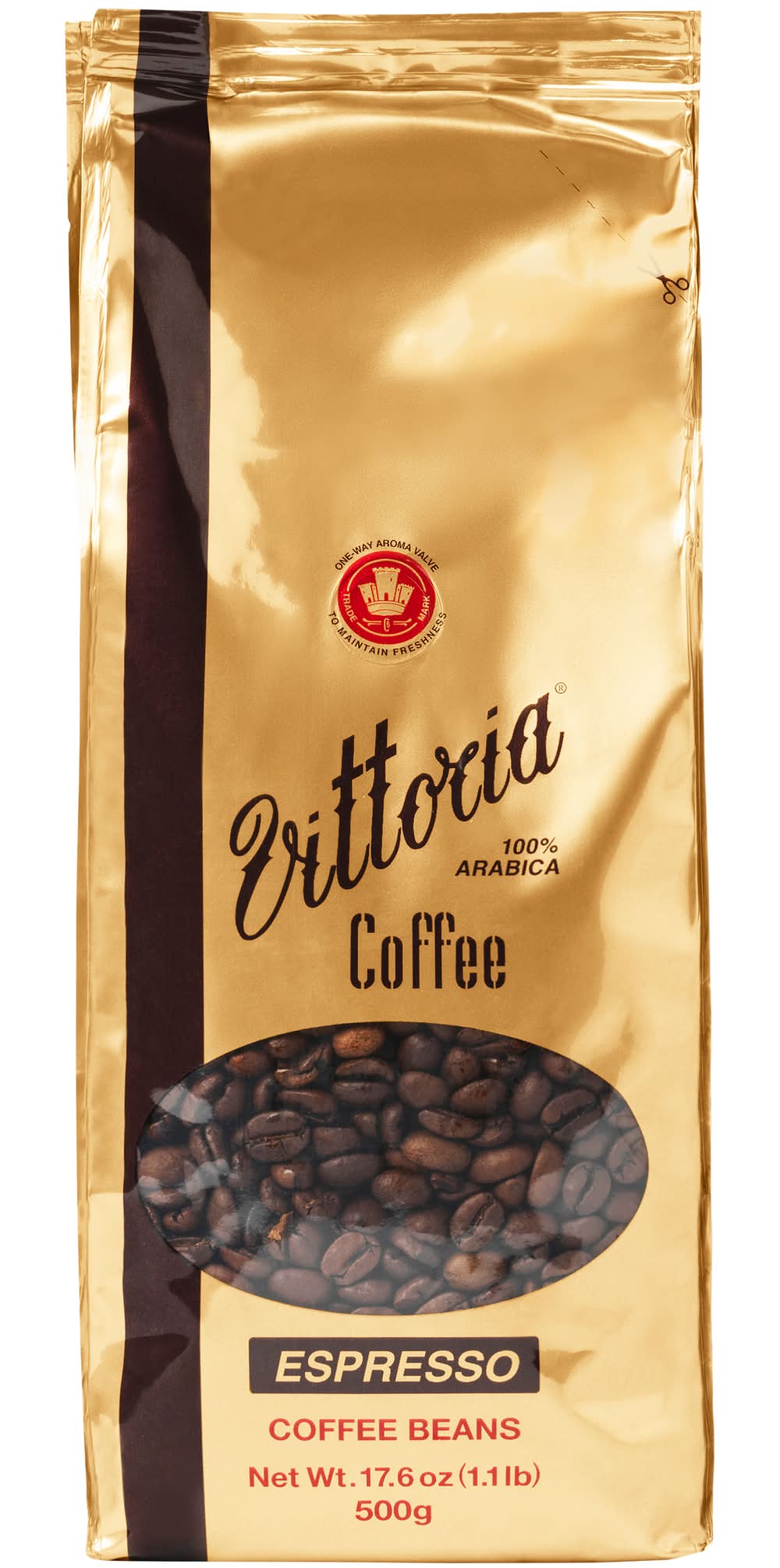 Vittoria Coffee 100% Arabica Espresso Coffee Beans (500g)
