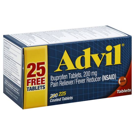 Advil 200 mg Ibuprofen Coated Tablets (225 ct)
