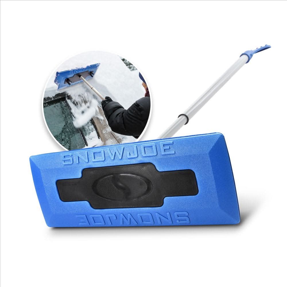 Snow Joe 2-In-1 18 In. Foam Head Telescoping Snow Broom + Ice Scraper