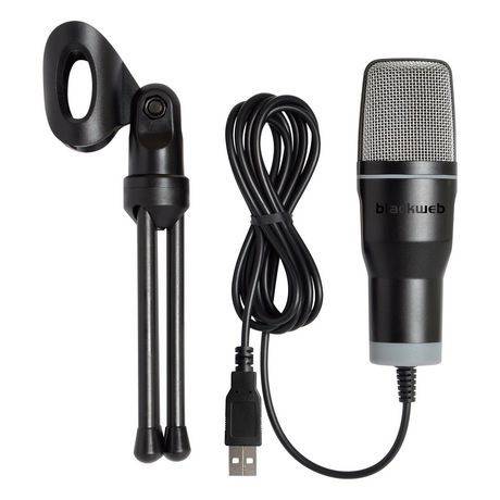Blackweb usb plug and play microphone (black) - usb plug & play microphone (1 kit)