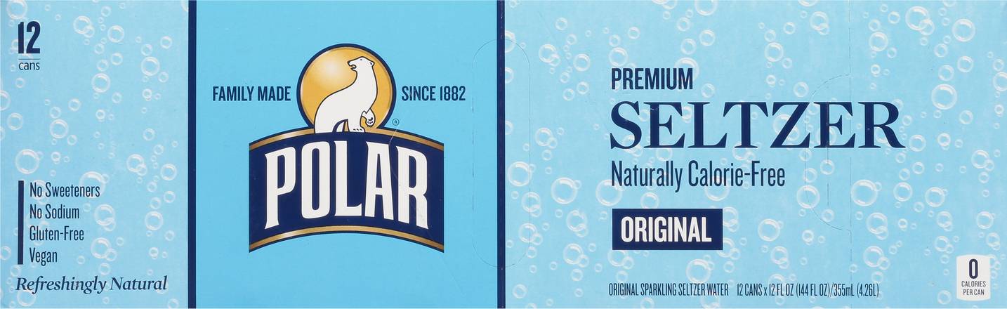 Polar Premium Original Seltzer (12 ct, 12 fl oz)