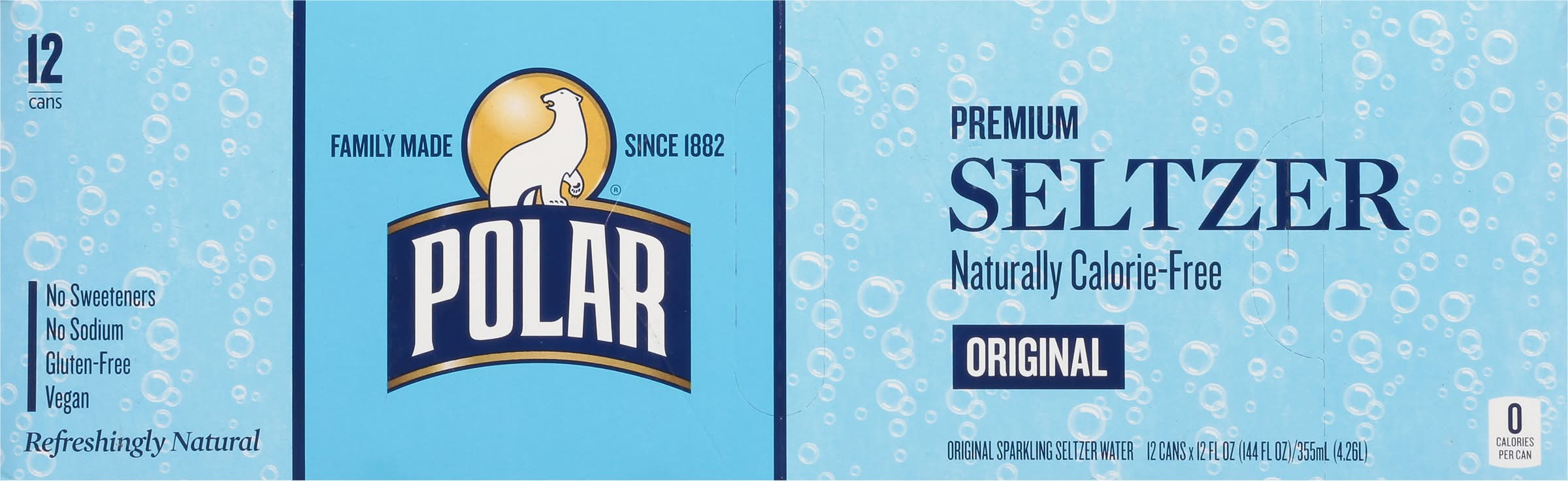 Polar Seltzer Water, Original (12 x 12 fl oz)