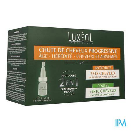Luxeol Chute De Cheveux Progressive 2en1 Ampoules Anti-chute - Soins des cheveux