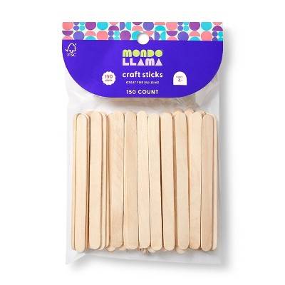 150ct Craft Sticks Natural - Mondo Llama™