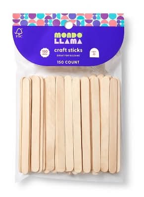 Mondo Llama Natural Craft Sticks (150 ct)