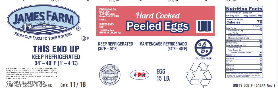 James Farm - Hard Cooked Peeled Eggs - 144 Ct (1X144|Case of 1)