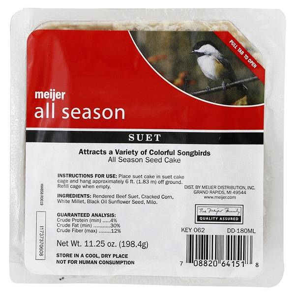 Meijer All Season Wild Bird Suet, 11.75 oz