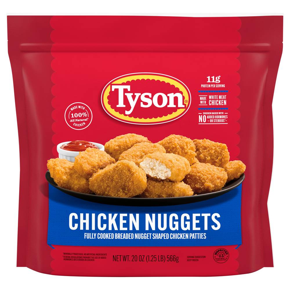 Tyson Fully Cooked Frozen Chicken Nuggets (20 oz)