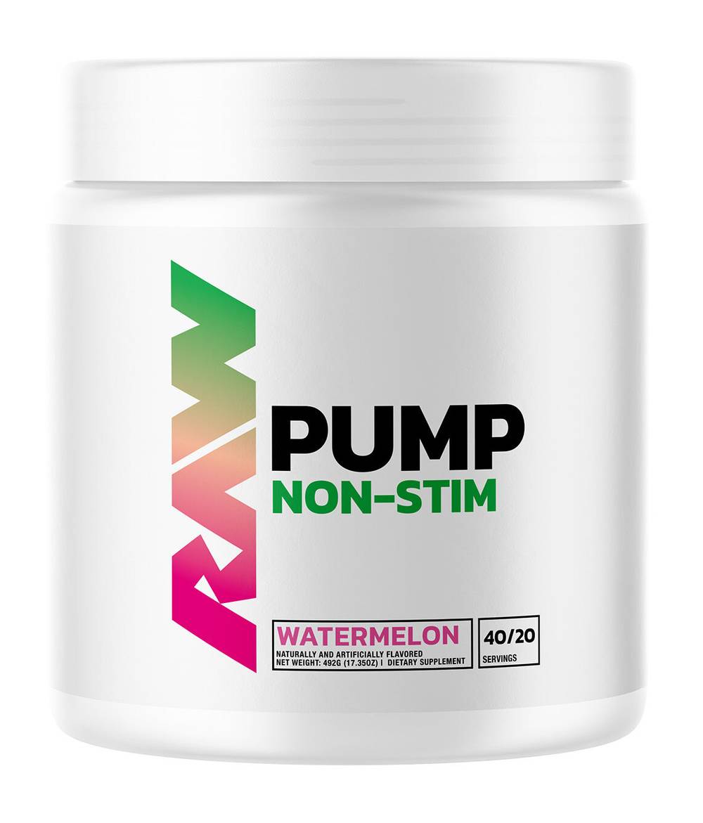 RAW Pump Non-Stim Supplement, Watermelon (16.2 oz)