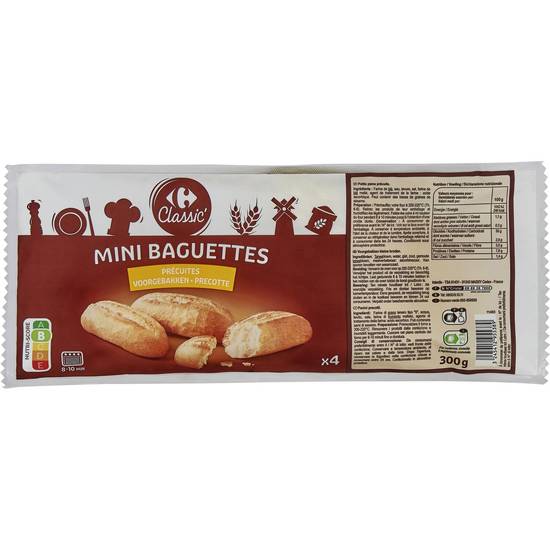 Carrefour Classic' - Mini baguettes (4 pièces)