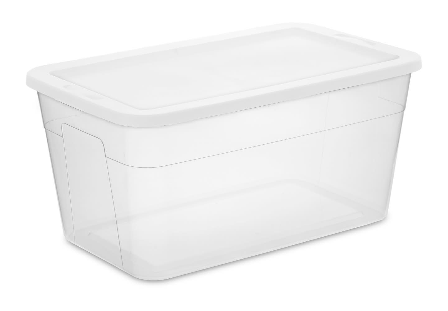 Brightroom 90Qt Clear Storage Box, White
