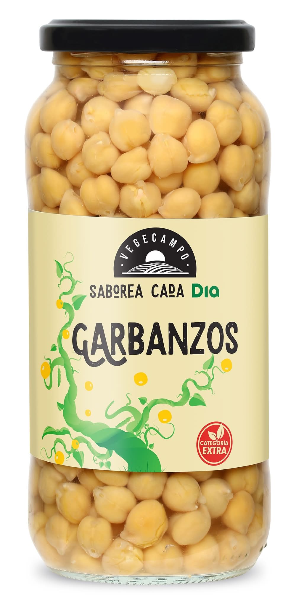 Garbanzos Cocidos Extra Vegecampo De Dia Frasco 400 G