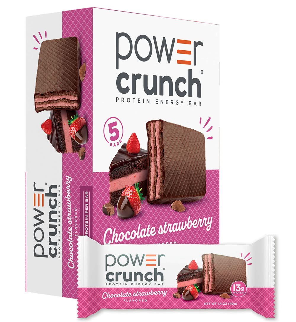 Power Crunch Protein Energy Bars, Chocolate Strawberry (5 x 1.4 oz)