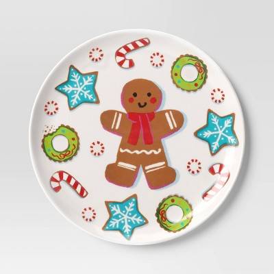 10" Christmas Melamine Gingerbread Dinner Plate - Wondershop™