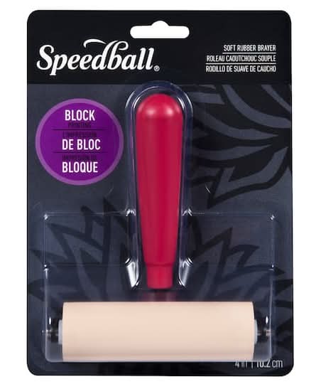 Speedball Deluxe Soft Rubber Brayer, 10.2 cm