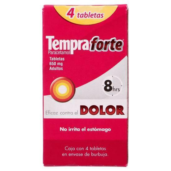 Tempra paracetamol (4 piezas)