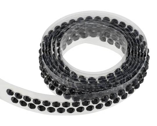 Recollections Bling on a Roll Double Row Rhinestones, 91.4 cm, Black