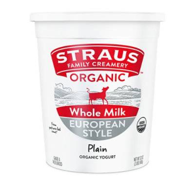 Straus Organic Plain Whole Milk Yogurt