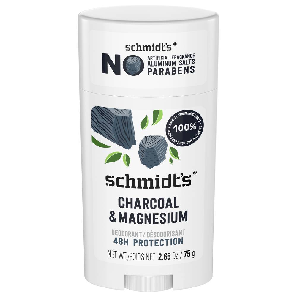 Schmidt's Charcoal + Magnesium No Aluminum Natural Deodorant