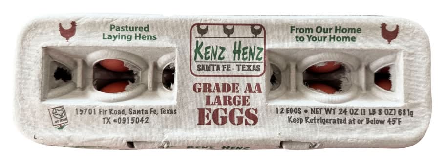 Kenz Henz Large All-Natural Pastured Eggs