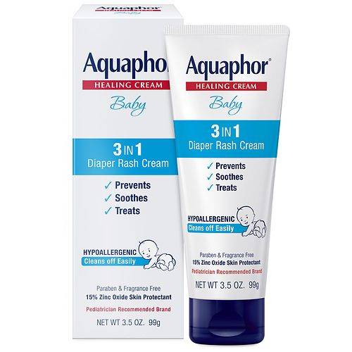 Aquaphor 3-in-1 Diaper Rash Cream - 3.5 oz