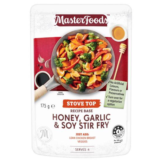 Masterfoods Stove Top Recipe Base Honey Garlic And Soy Stir Fry Sauce