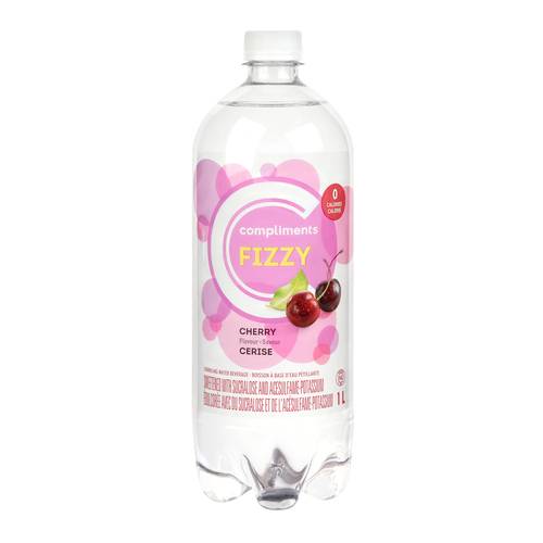 Compliments Sparkling Water Fizzy Diet Cherry 1 L (bottle)