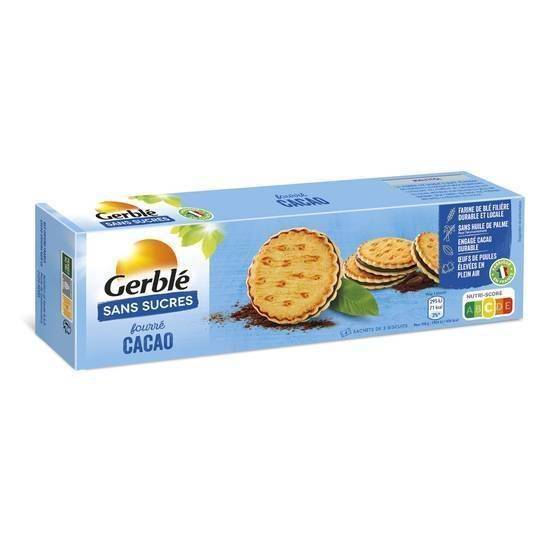 Gerblé biscuits fourrés cacao sans sucres (12 pcs)