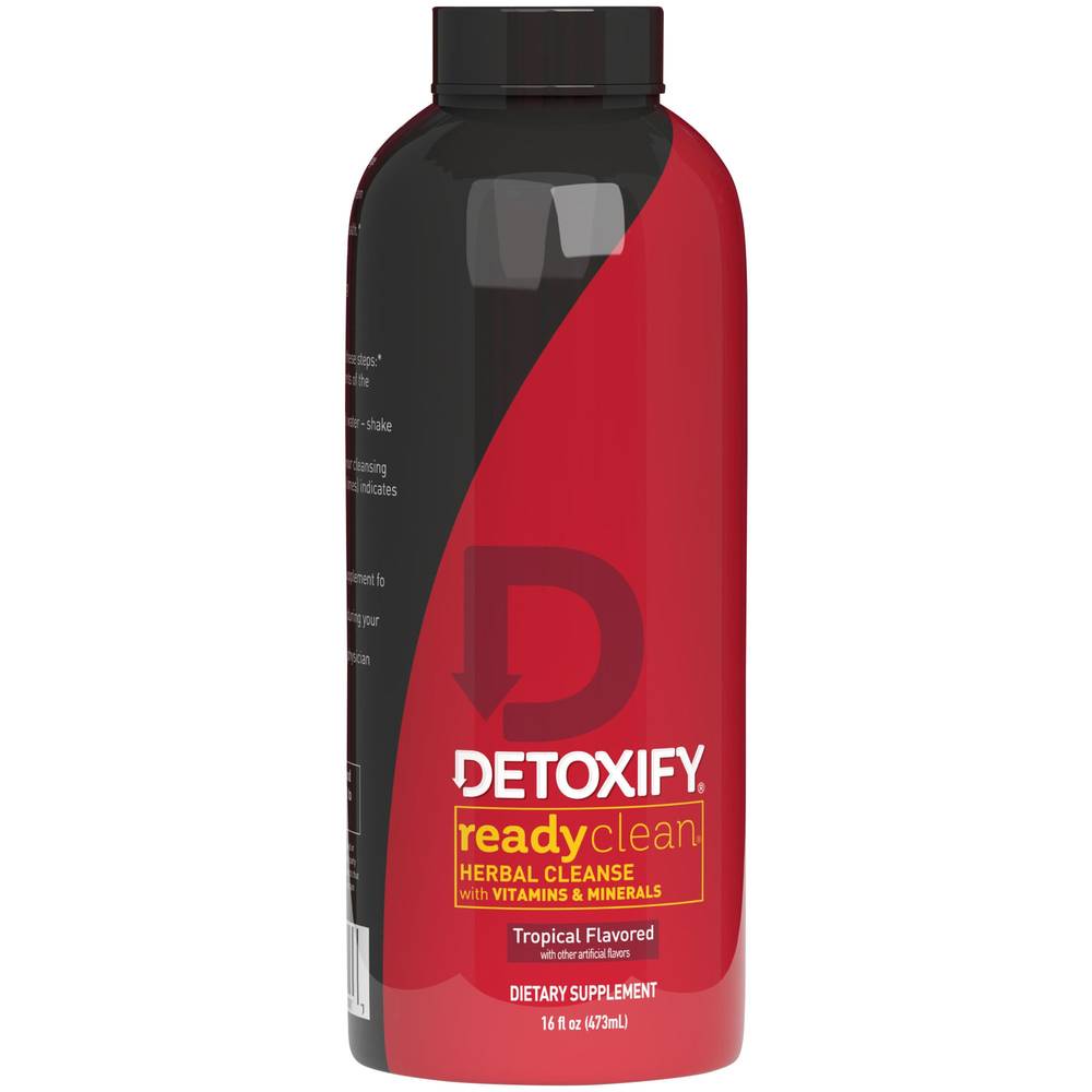 Detoxify Ready Clean Herbal Cleanse Detox Drink, Tropical Fruit (16 fl oz)