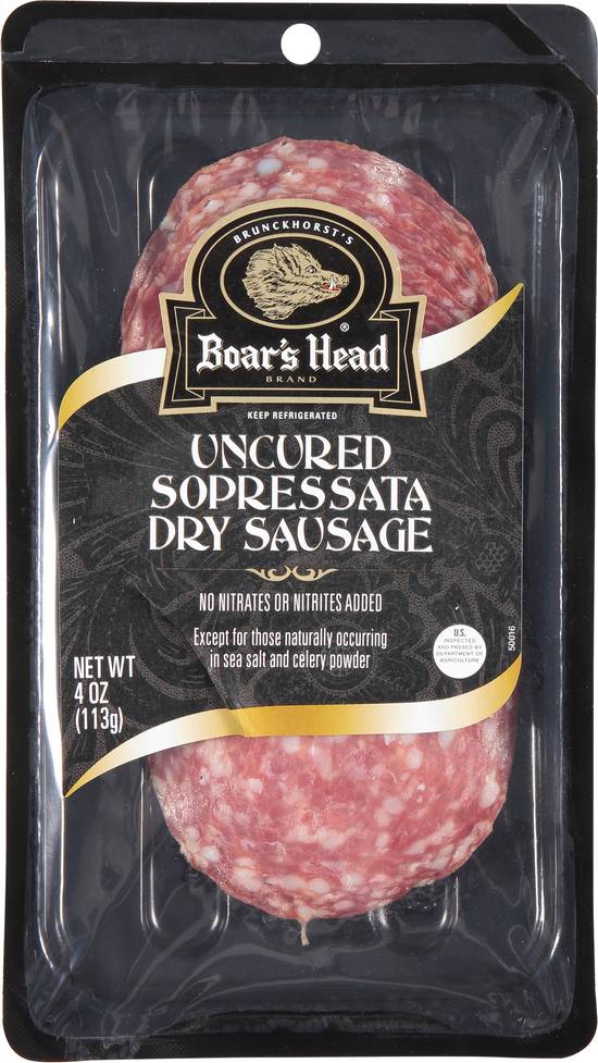 Boar's Head Uncured Sopressata Dry Sausage (4 oz)