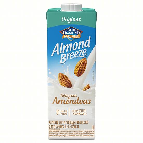 Blue diamond alimento feito com amêndoas original almond breeze (1 l)