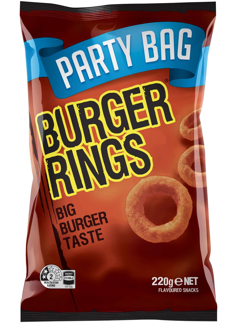 Smith's Burger Rings Party Size pack Snack (220g)