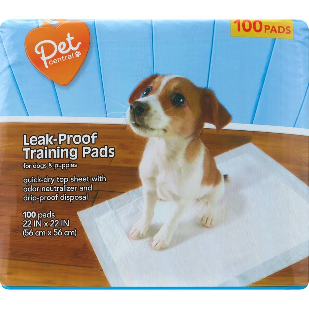 Pet Central Leak-Proof Puppy Training Pads, 100 Ct