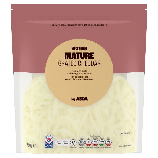 ASDA Grated Mature British Cheddar (250g)
