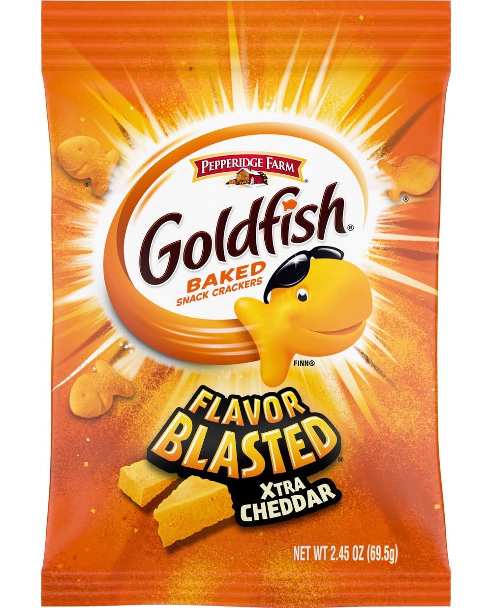 Goldfish Baked Snack Crackers, Xtra Cheddar (2.45 oz)