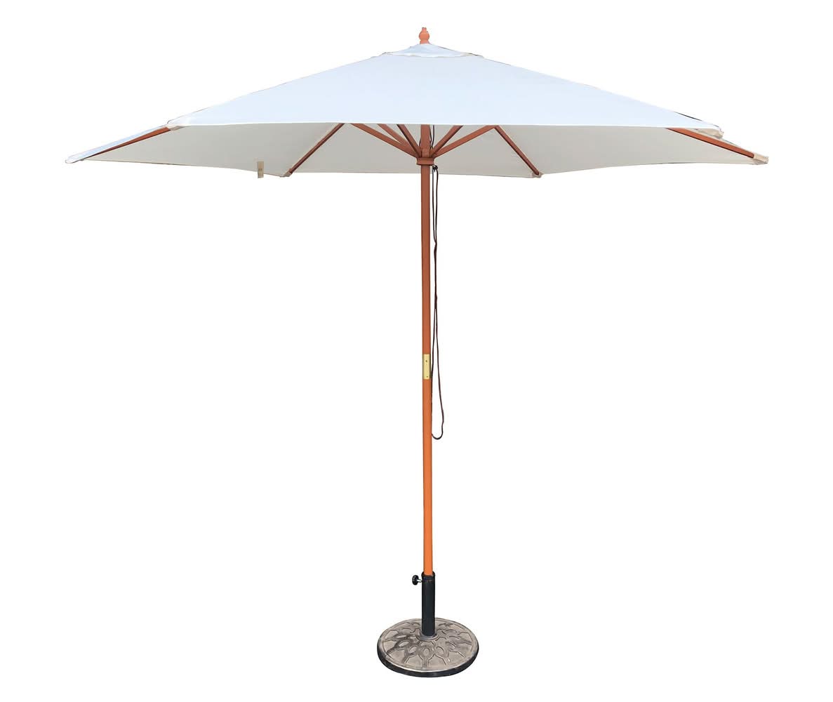 Sombrilla madera 3 m crudo Outzen