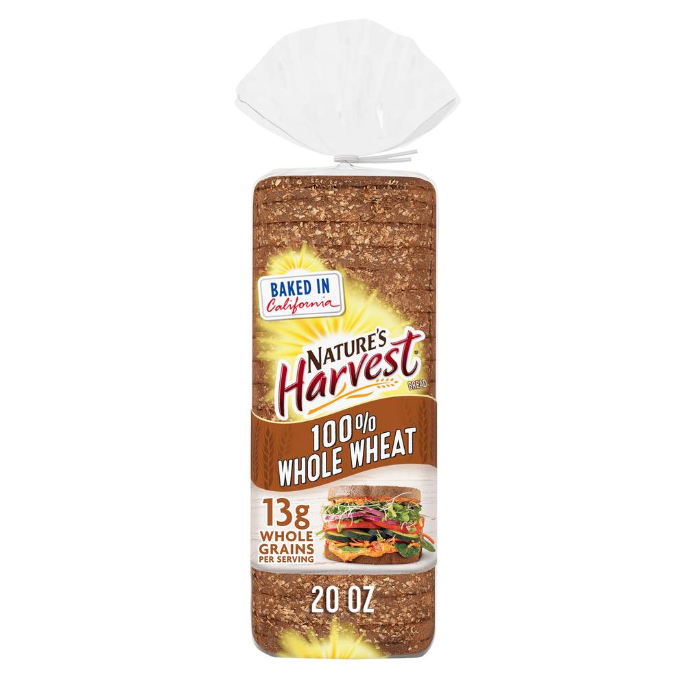 Nature's Harvest 100% Whole Wheat Bread (20 oz)