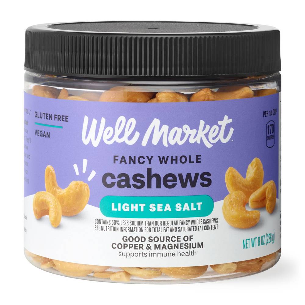 Well Market Lightly Salted Whole Cashews (8 oz)