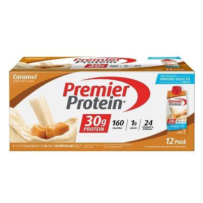 Premier Protein Nutritional Protein Shake, Caramel (12 x 11 fl oz)