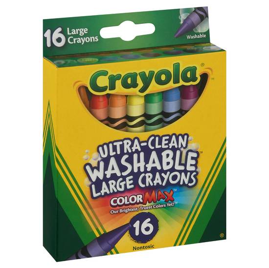 Crayola Washable Large Crayons (16 ct)