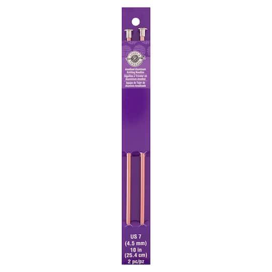 10" Anodized Aluminum Knitting Needles By Loops & Threads