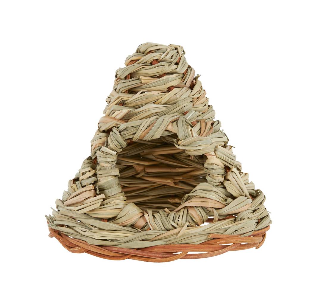Full Cheeks™ Small Pet Woven Grass Teepee Hideaway (Size: Small)