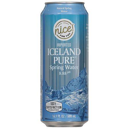 Nice! Iceland Pure 8.88 Ph Spring Water (16.9 fl oz)