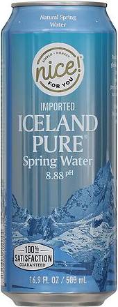 Nice! Iceland Pure 8.88 Ph Spring Water (16.9 fl oz)