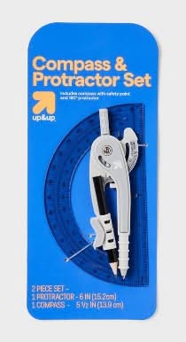 up&up Compass and Protractor Set, Gray