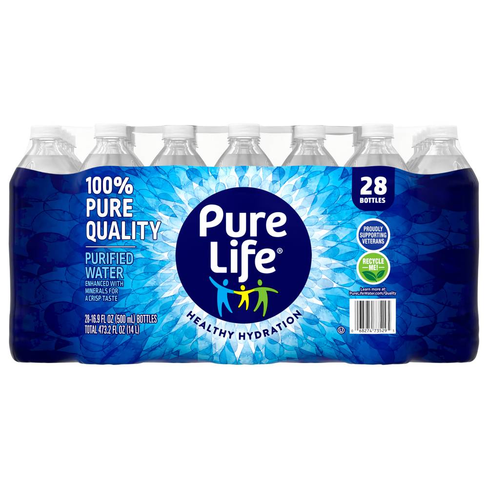 Pure Life Purified Water Bottles (28 pack, 16.9 fl oz)