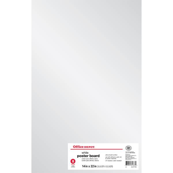 Office Depot Brand Poster White Boards 14" X 22" ( 8 ct)